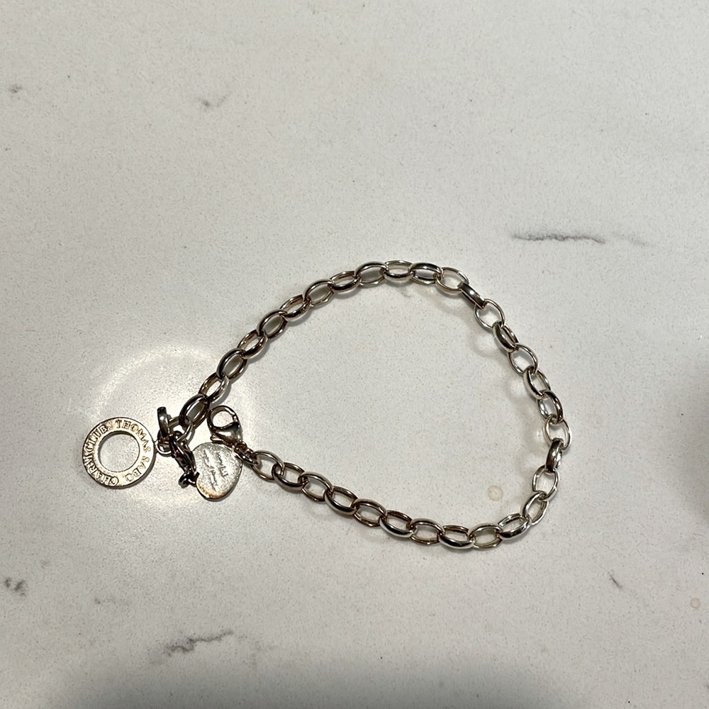 Thomas Sabo charm bracelet in sterling silver with love tag